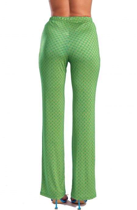 Pin Up Stars Pantalone in Jersey Stampa Squame Outlet