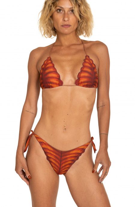 Pin Up Stars Bikini Triangolo Imbottito Foglia In Lycra Riciclata ACQUISTA ORA