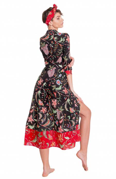 Pin Up Stars Chemisier Stampa Camaleonte In Linea