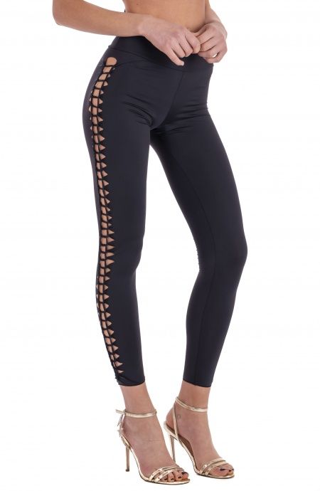 Pin Up Stars Leggins Laserato Tinta Unita Affare Del Giorno