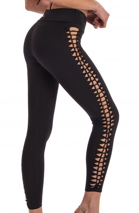 Pin Up Stars Leggins Laserato Tinta Unita Affare Del Giorno