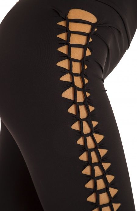 Pin Up Stars Leggins Laserato Tinta Unita Affare Del Giorno