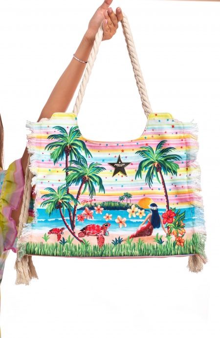 Pin Up Stars Borsa A Frange Hawaii Pezzi Unici