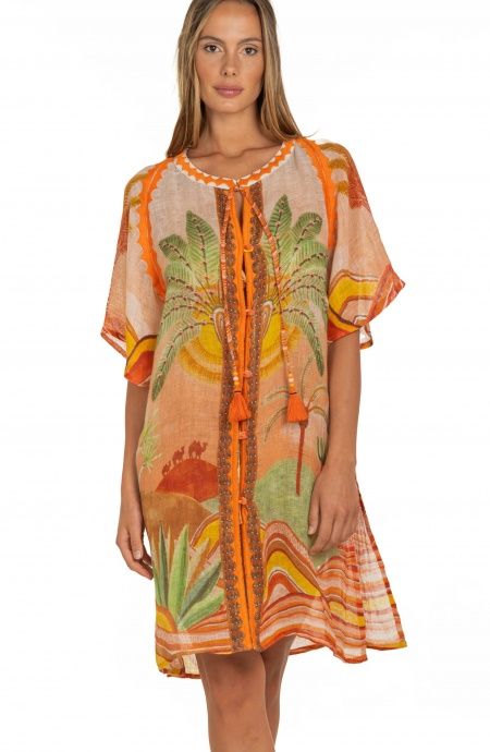 Pin Up Stars Poncho In Garza Stampa Dune Convenienza
