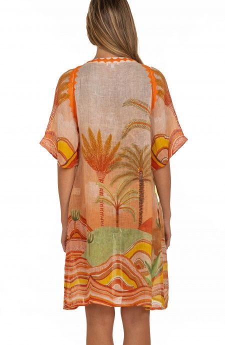 Pin Up Stars Poncho In Garza Stampa Dune Convenienza