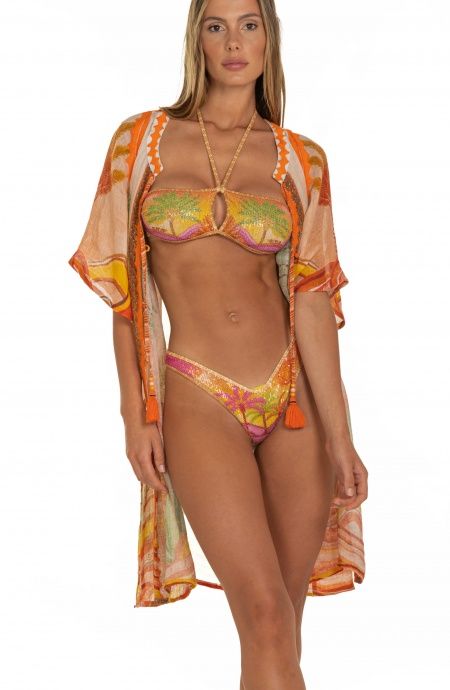 Pin Up Stars Poncho In Garza Stampa Dune Convenienza