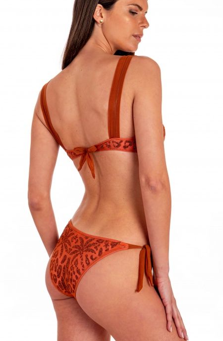 Pin Up Stars Bikini Balconcino Con Ferretto Slip Fiocchi Maculato Lurex Offerte