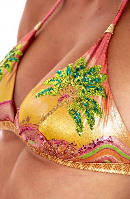 Pin Up Stars Bikini Brassiere Slip Lady Stampa Ricamo Paillettes Dune Sottocosto