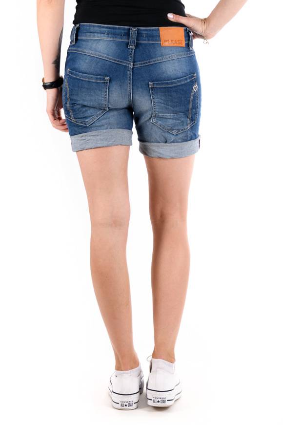 ﻿Please Jeans Please - Shorts P88 E02 - Blu Denim Comprare a buon mercato
