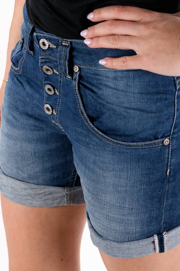 ﻿Please Jeans Please - Shorts P88 E02 - Blu Denim Comprare a buon mercato