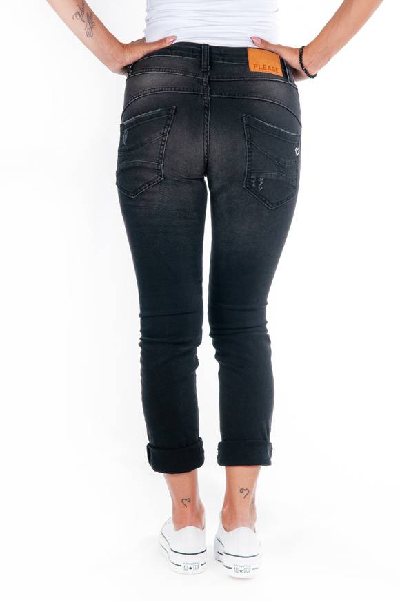 Please Jeans Please - Jeans P78 W4V - Nero Denim In Vendita