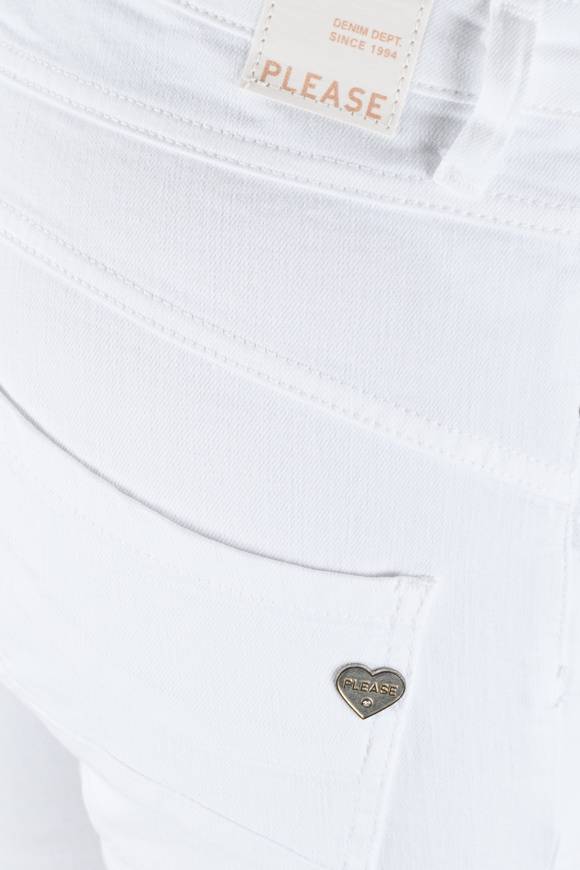 Please Jeans Please - Jeans P78 - Bianco Ottico Bull Denim Smaltimento dello stoccaggio