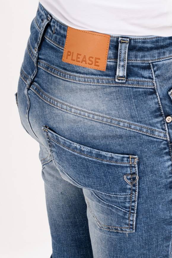 Please Jeans Please - Jeans P78 PVI - Blu Denim Vendita Economica