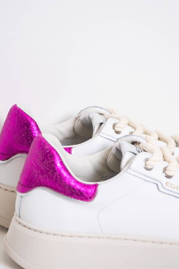 Please Jeans ED PARISH ERIKA SNEAKER - BIANCO/FUXIA/SILVER Moda