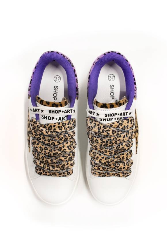 Please Jeans SHOP ART - SNEAKER 208 - WHITE MACULATO Negozi Online
