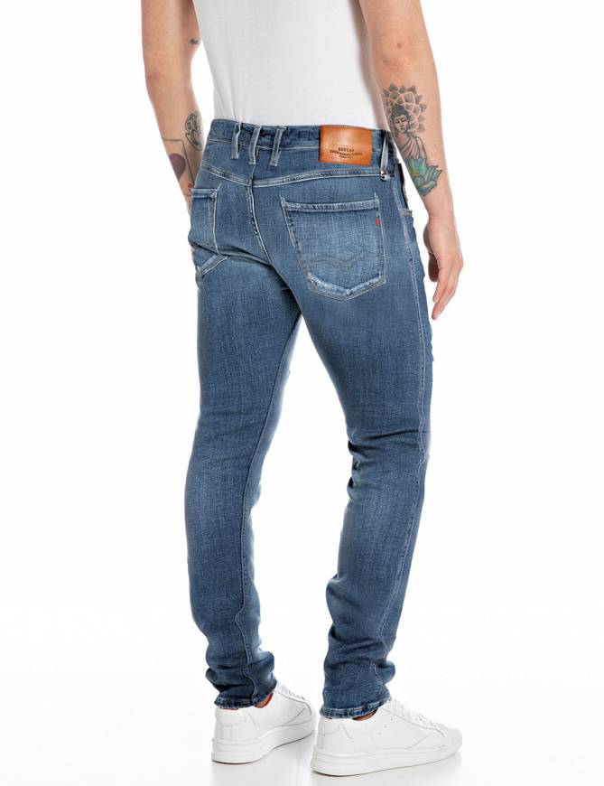 Please Jeans REPLAY JEANS ANBASS M91 654 - BLUE DENIM Novità