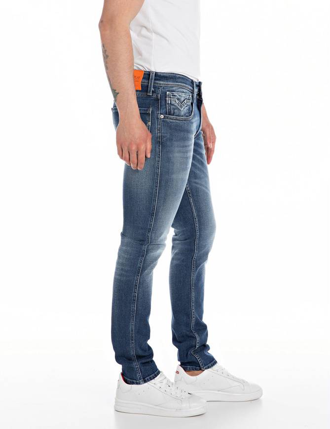 Please Jeans REPLAY JEANS ANBASS - M91 618 - BLUE DENIM Offerte