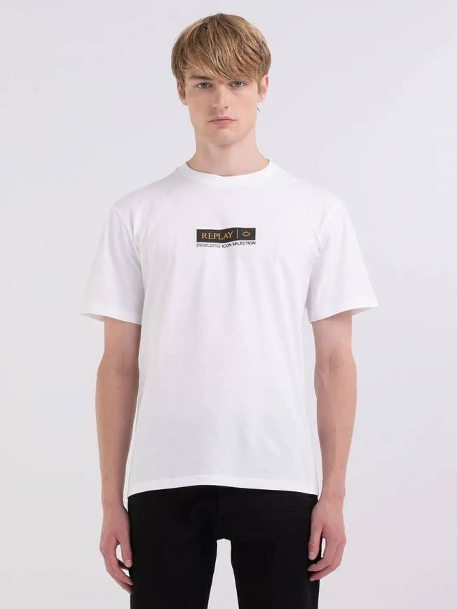 Please Jeans REPLAY T-SHIRT - M67 660 - WHITE Vendita Calda