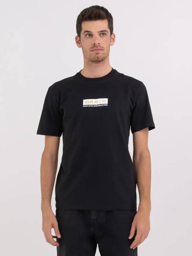 Please Jeans REPLAY T-SHIRT - M67 660 - BLACK Vendita Economica