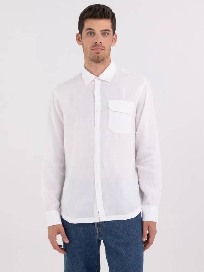 Please Jeans REPLAY CAMICIA - WHITE Saldi Di Fabbrica
