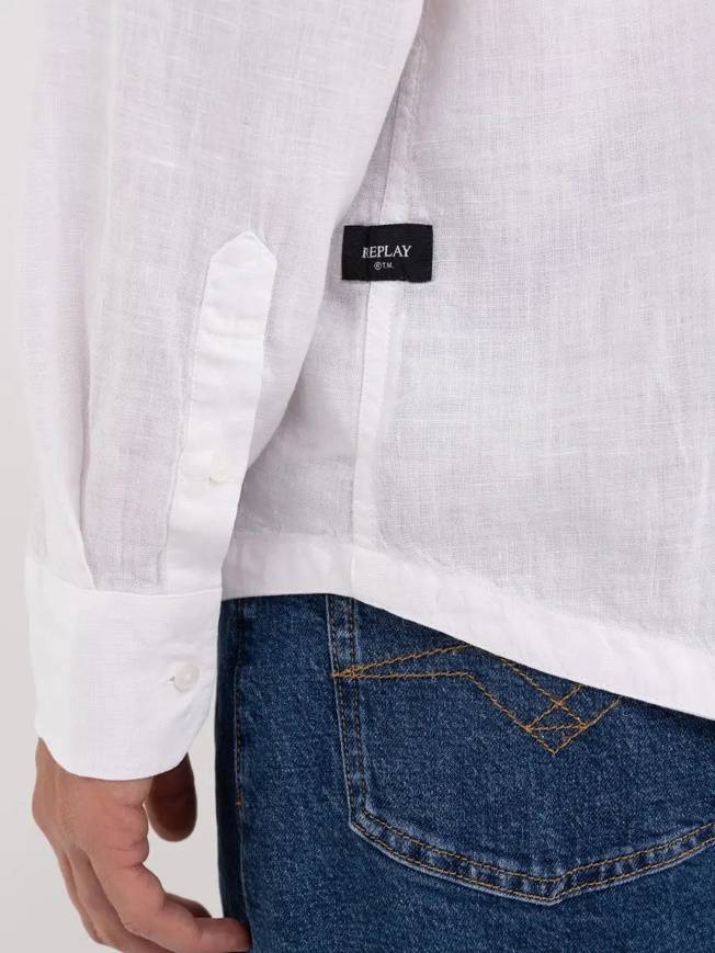 Please Jeans REPLAY CAMICIA - WHITE Saldi Di Fabbrica