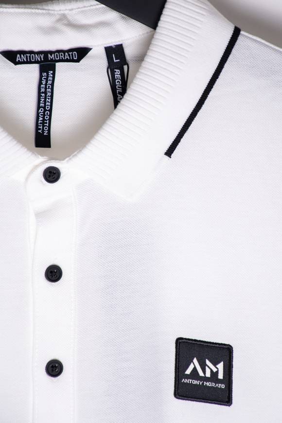 Please Jeans ANTONY MORATO POLO REGULAR - BIANCO In Saldo