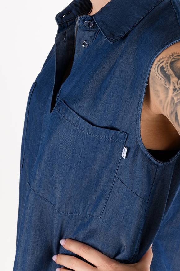 Please Jeans Please - Camicia C02 C20 - Blu Denim In Linea