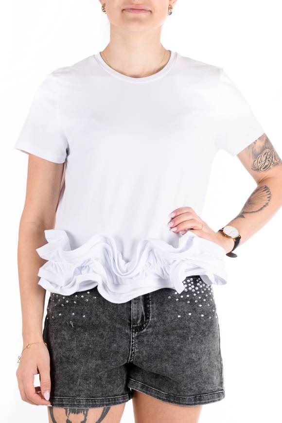 Please Jeans Please - Maglietta T0N 000 - Bianco Nuovo