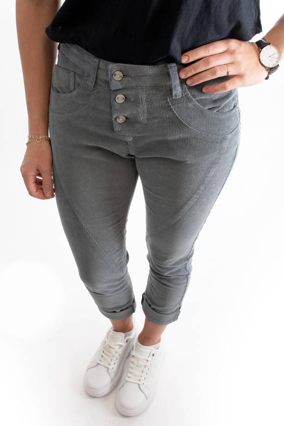 Please Jeans PLEASE CORD PANTALONI P78 - GARGOYLE Qualità Garantita