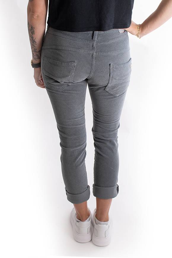 Please Jeans PLEASE CORD PANTALONI P78 - GARGOYLE Qualità Garantita