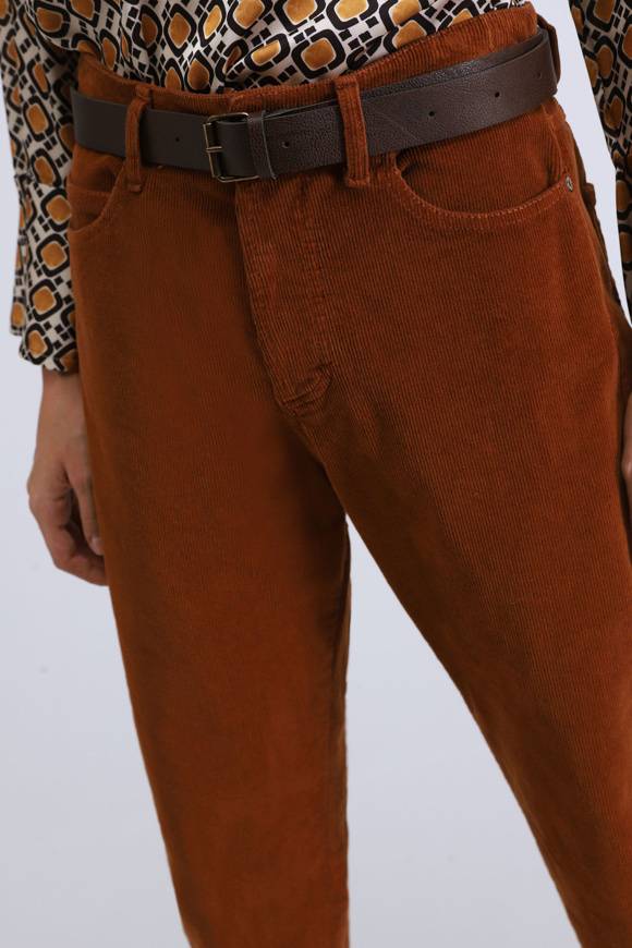 Please Jeans PLEASE CORD PANTS - P2T N3N - BRUCIATO 23 Consegna Veloce