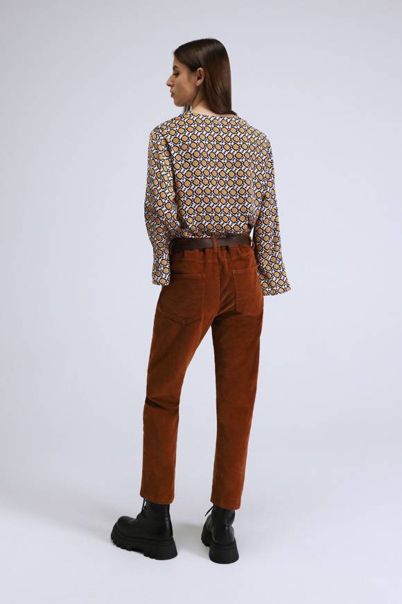 Please Jeans PLEASE CORD PANTS - P2T N3N - BRUCIATO 23 Consegna Veloce