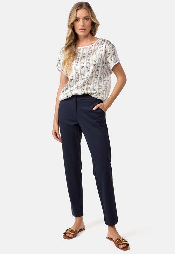 Please Jeans T-SHIRT CATNOIR IN SETA E STAMPA - CATENA BLU Offerte