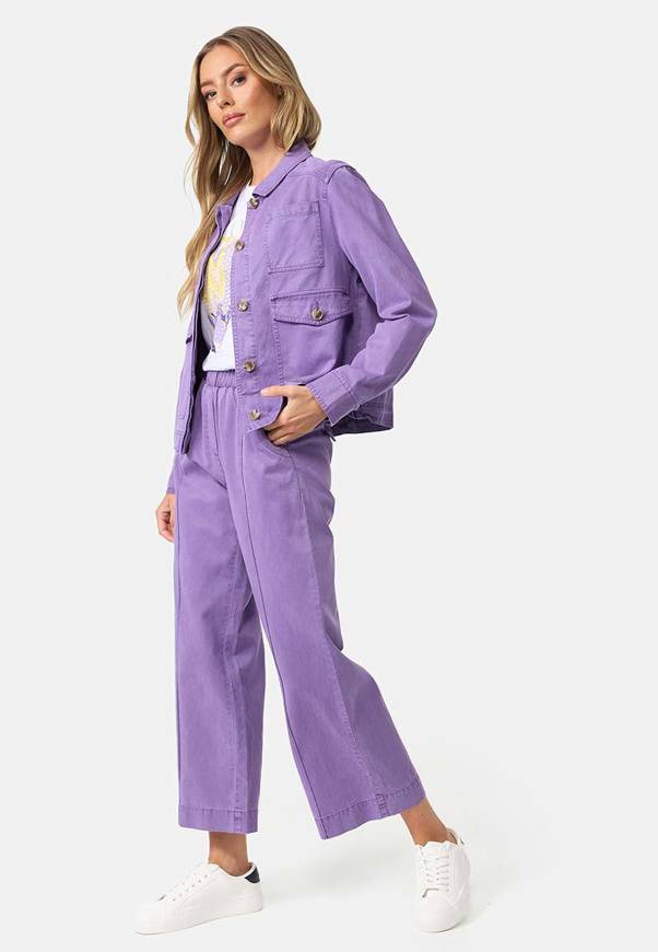 Please Jeans PANTALONI CATNOIR IN TENCEL - LILLA In Saldo