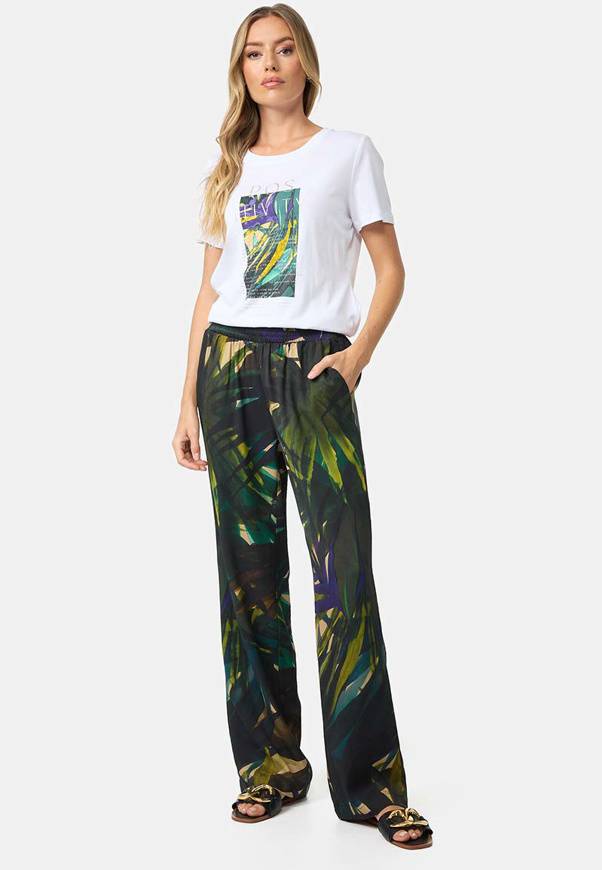 Please Jeans T-SHIRT CATNOIR IN MODAL CON STAMPA - POSIVITÀ TROPICALE 2025