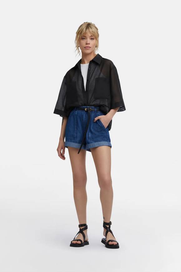 Please Jeans GAS FRANCESCA SHORTS - BLUE Promozione