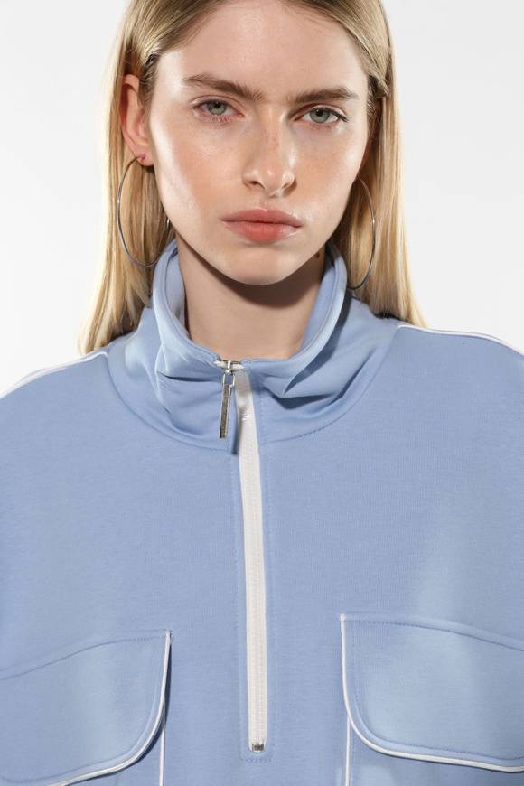 Please Jeans IMPERIAL SWEATER - FG4 HGS - CELESTE Offerta