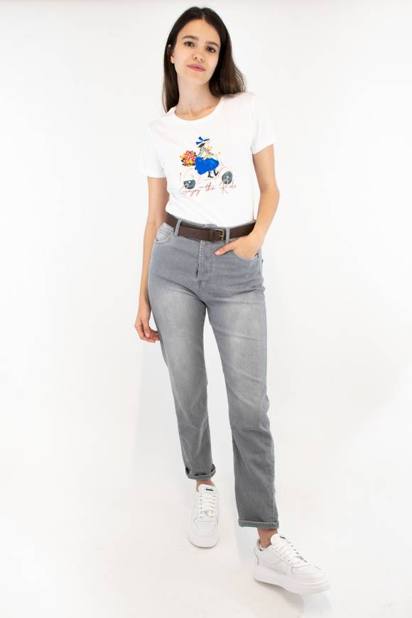 Please Jeans PLEASE T-SHIRT - T76 328 - WHITE Online