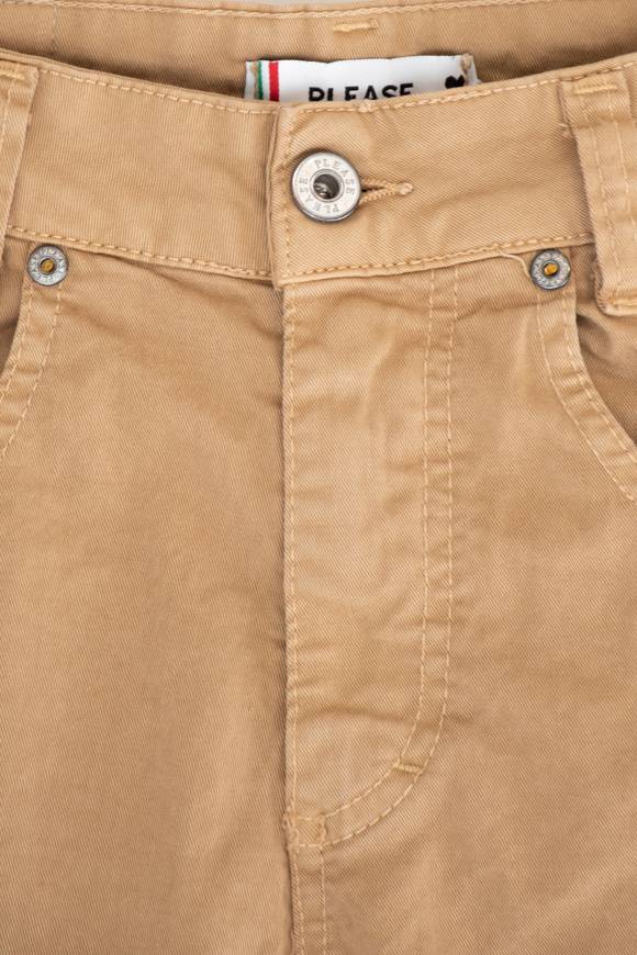 Please Jeans PLEASE SHORTS - D0G N3N - BEIGE In Vendita