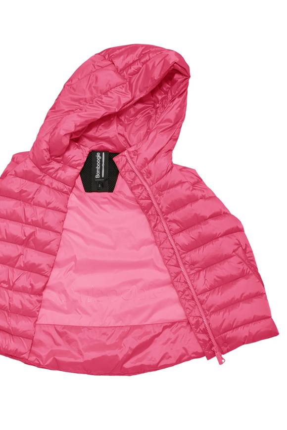 Please Jeans BOMBOOGIE SLEEVELESS DOWN JACKET - RASPBERRY MOON Vendita Calda