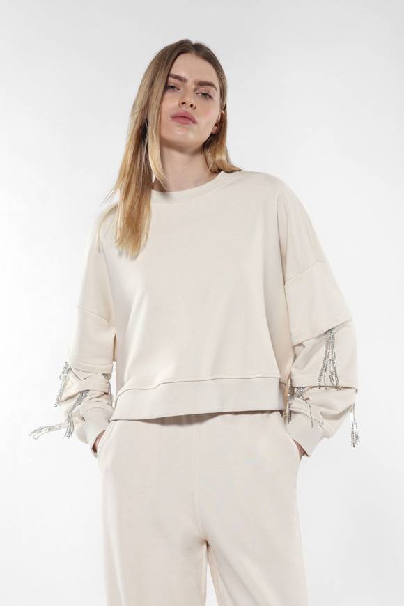 Please Jeans IMPERIAL SWEATSHIRT OVERSIZE - FG3 APL - ICE Pezzi Unici