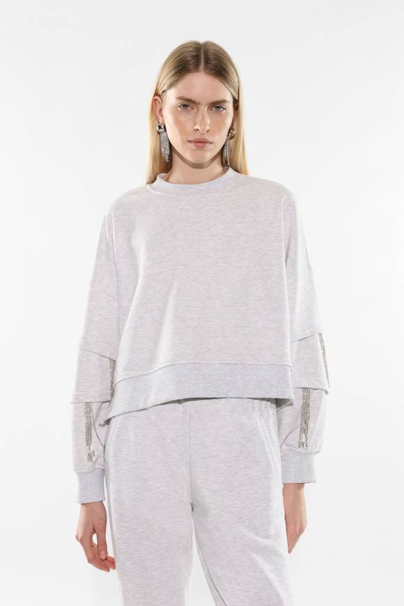 Please Jeans IMPERIAL SWEATSHIRT - FG3 APL - GREY Qualità Garantita