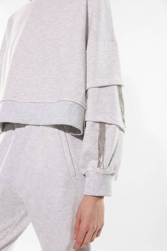 Please Jeans IMPERIAL SWEATSHIRT - FG3 APL - GREY Qualità Garantita