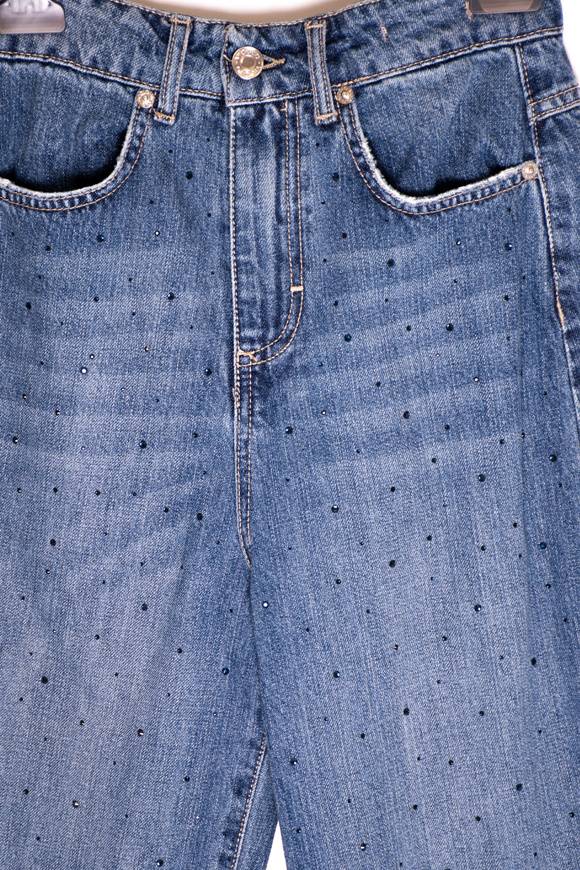 Please Jeans VICOLO DENIM JEANS GLITTER - DB5 191 - BLUE DENIM Promozione Limitata