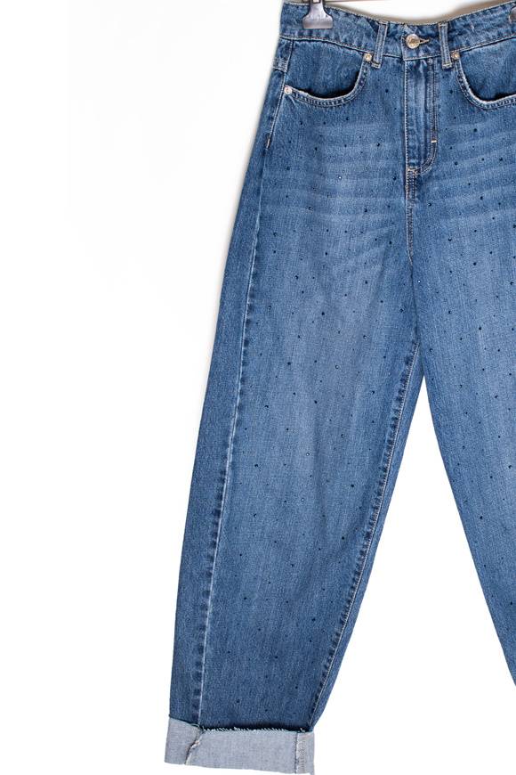 Please Jeans VICOLO DENIM JEANS GLITTER - DB5 191 - BLUE DENIM Promozione Limitata