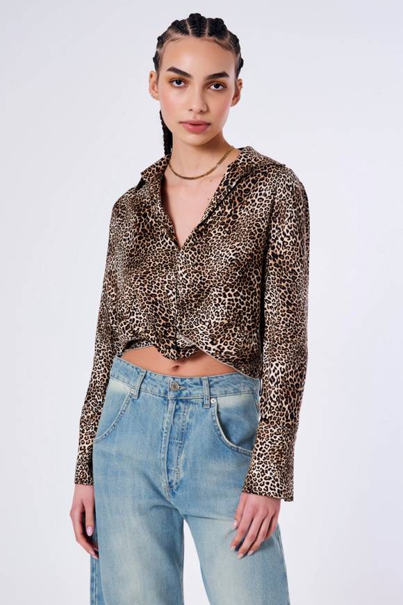 Please Jeans VICOLO TOP - TB1 190 - ANIMALIER Prezzo Ridotto