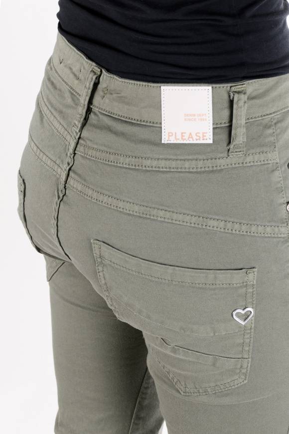 Please Jeans PLEASE - PANTALONI P78 N3N - MILITARE Offerte
