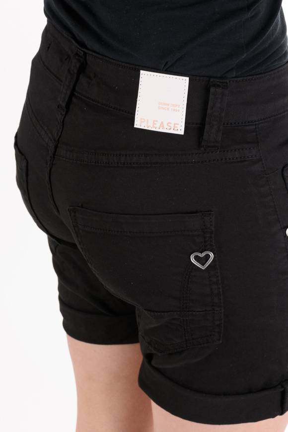 Please Jeans PLEASE – SHORTS P88 N3N - NERO Vendita Calda