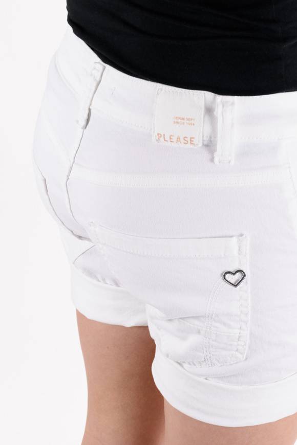 Please Jeans PLEASE – SHORTS P88 N3N - BIANCO OTTICO Saldi Di Fabbrica