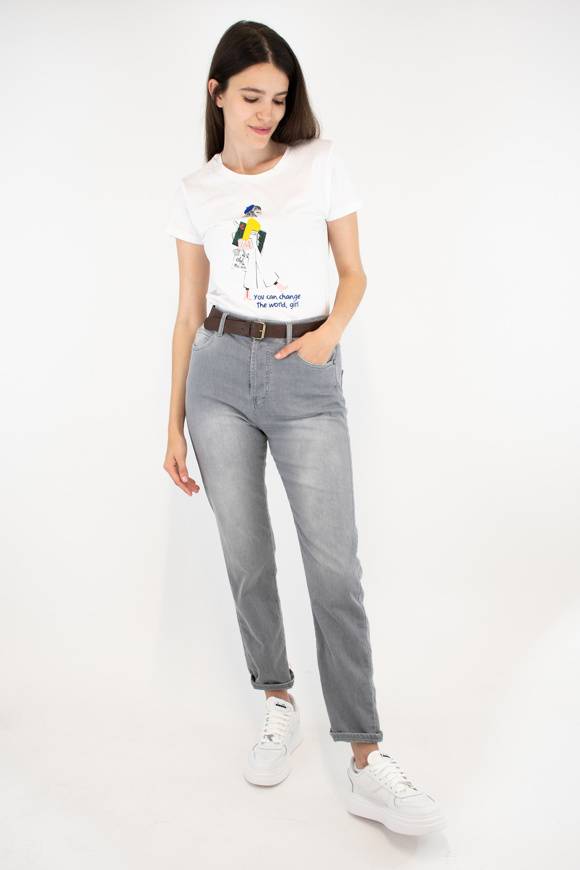 Please Jeans PLEASE TROUSERS - P2S NON - GREY Spedizione Gratuita